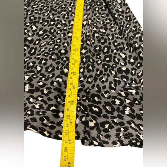 Leota Libby Leopard Print Faux Wrap Ruffle Hem Dress - Picture 9 of 10